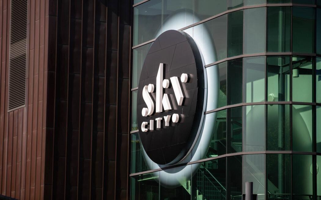 SkyCity Entertainment logo on building